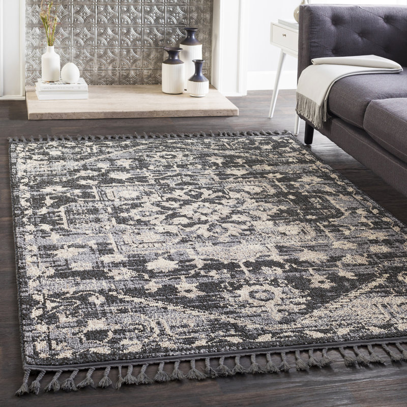 Tamika Distressed Light Gray/Charcoal Area Rug & Reviews Joss & Main
